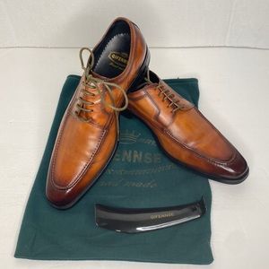 Gifennse Hand Made Lace Up Leather Dress Shoes Size 10